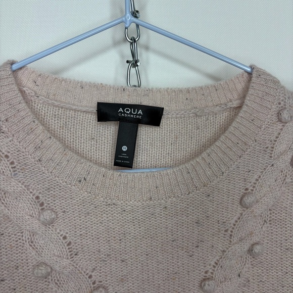 Women's Pink Cashmere Sweater - Picture 4 of 9